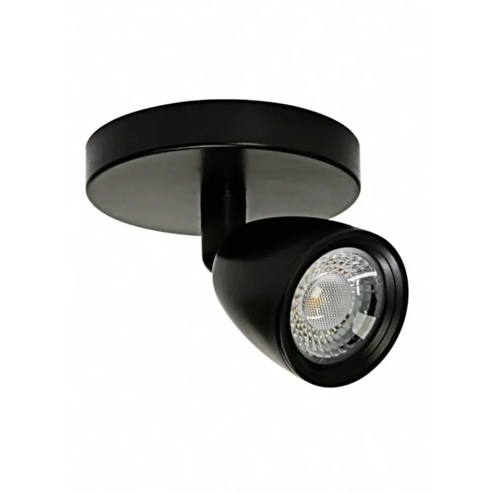 Spot led direct MR16 red 4W 3000K preto biv Taschibra — fotografia de referência