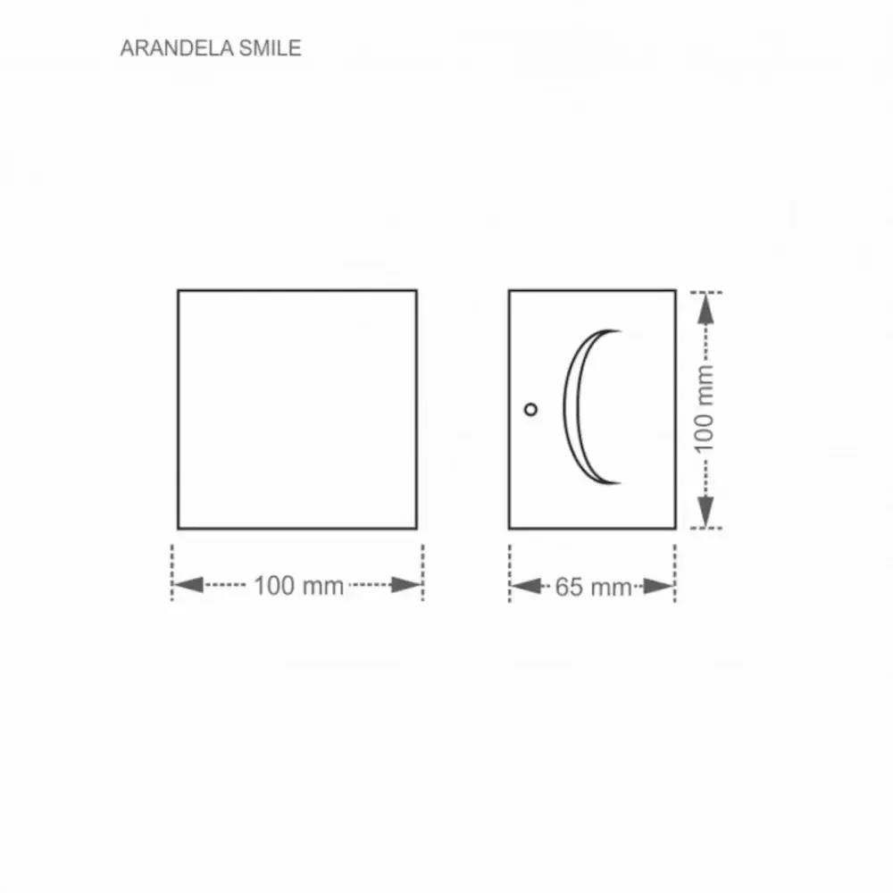 Luminária arandela smile 25W 1XG9 preto Taschibra — fotografia 7