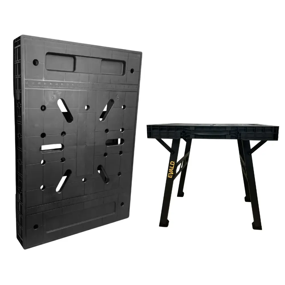 Bancada de trabalho portátil multiuso até 750 KG dobrável 85X60X79CM Evald — fotografia 7