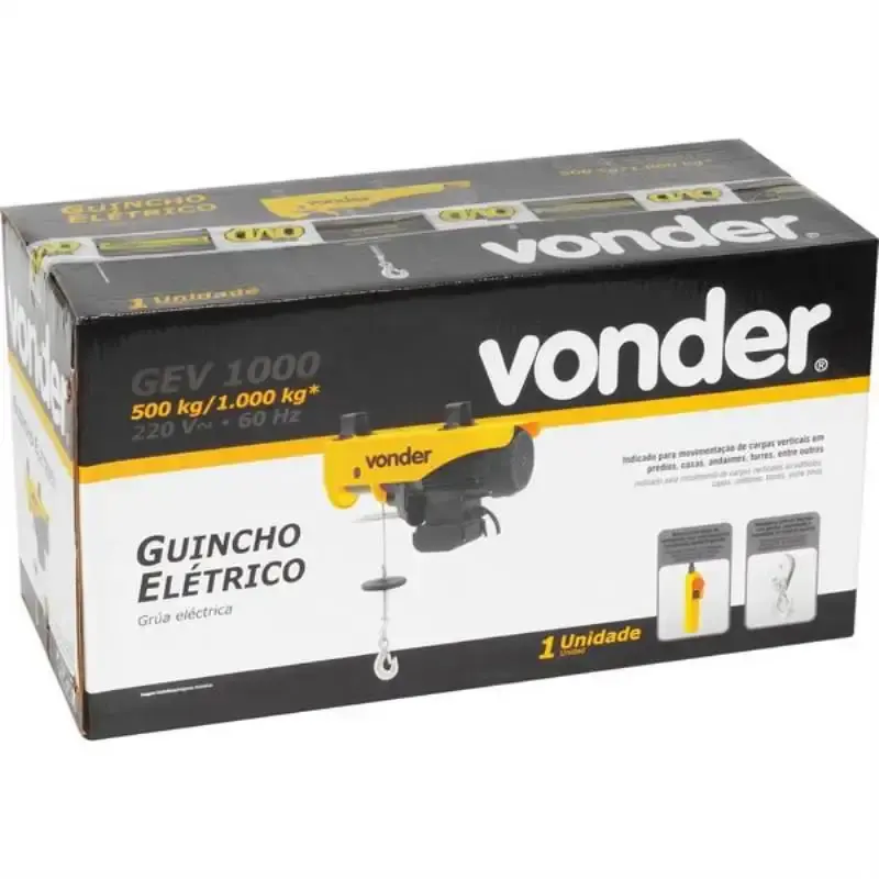 Talha elétrica de 500 à 1000 KG GEV 1000 Vonder 110 V — fotografia 5