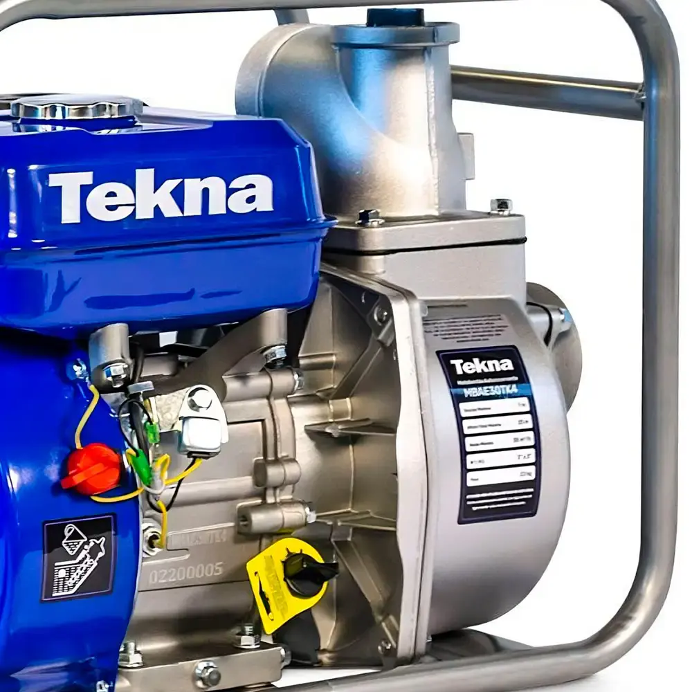 Motobomba à gasolina 6.5 HP 4 tempos auto escorvante MBAE30TK4 Tekna — fotografia 3