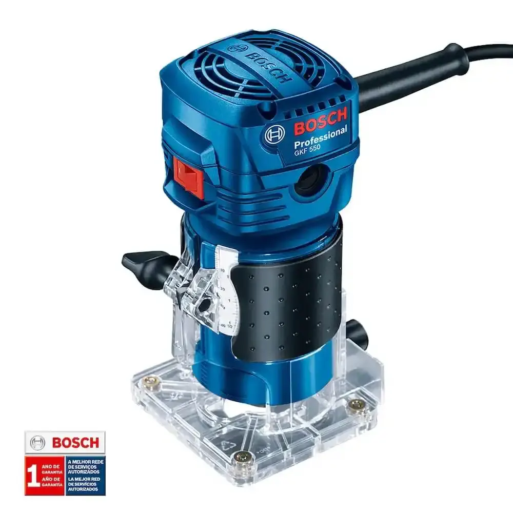 Tupia profissional 6 MM 550W com 2 pinças GKF 550 Bosch 110 V — fotografia 6