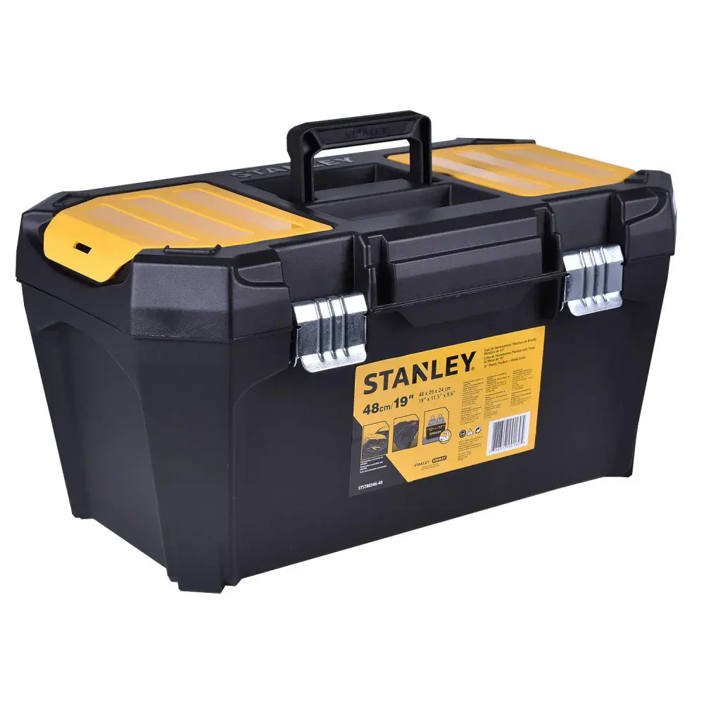 Caixa de ferramenta plástica empilhável 19 Stanley — fotografia de referência