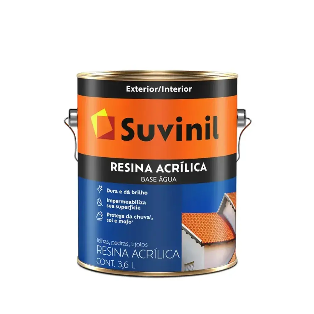Resina acrílica base água incolor 3,6L Suvinil — fotografia de referência