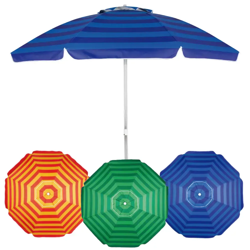 Guarda sol rainbow 2.4 metros diâmetro alumínio articulado cores variadas Mor