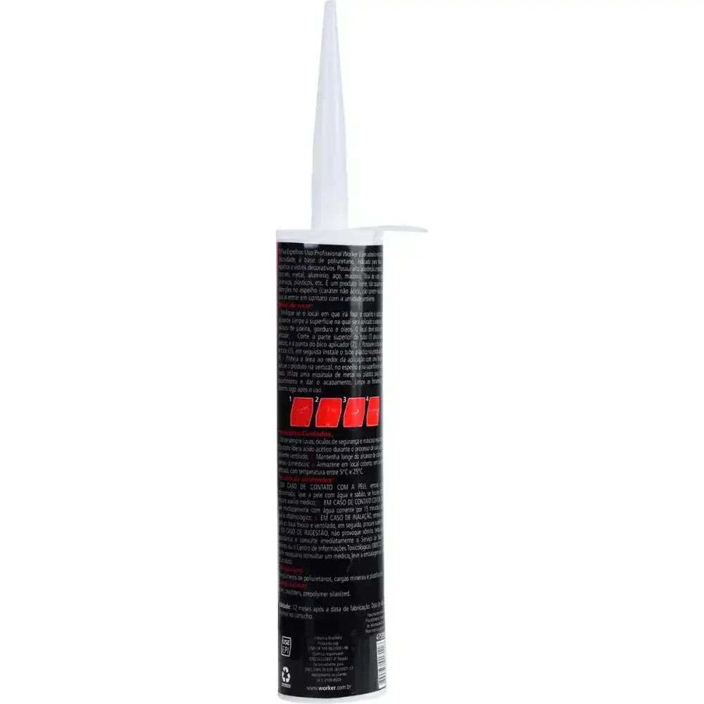 Adesivo para fixar espelho em pu branco 400G Worker — fotografia 7