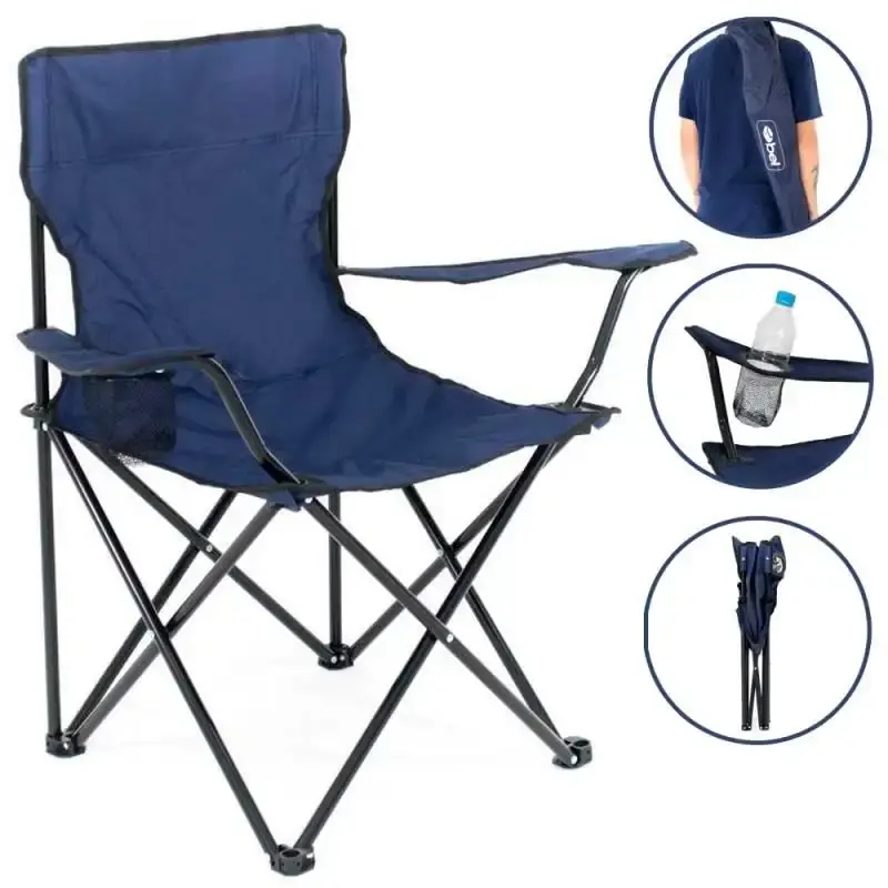 Cadeira araguaia dobrável para camping com braço e porta copo 16918 BEL
