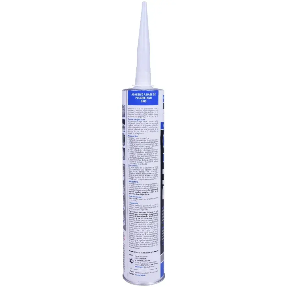 Adesivo poliuretano PU40 cinza cartucho 310ML Tekbond — fotografia 7