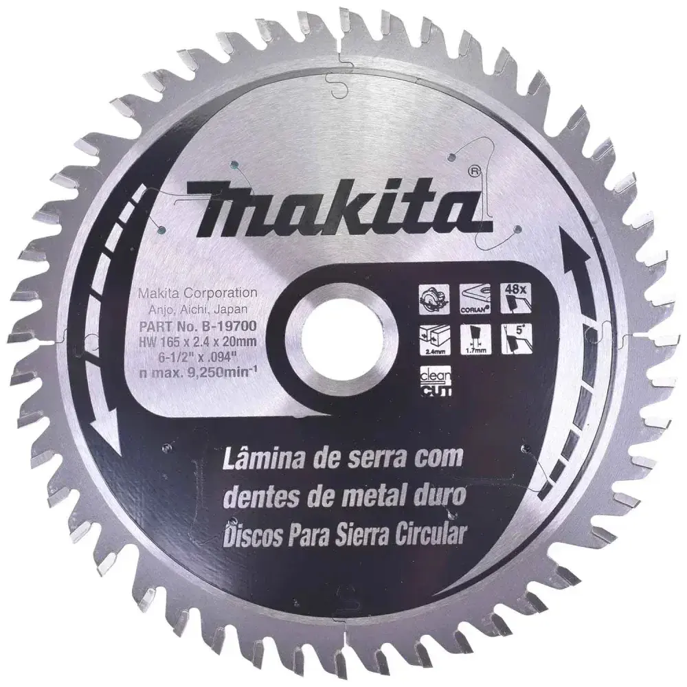 Disco de serra 165 x 20MM modelo MMX48D corian da Makita — fotografia 5