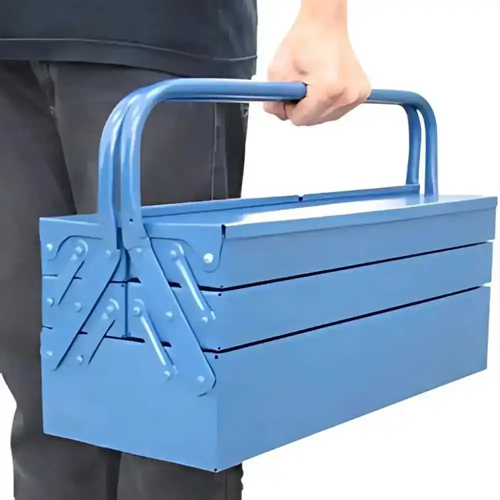 Caixa para ferramentas sanfonada 5 gavetas 50 CM azul Fercar — fotografia 5