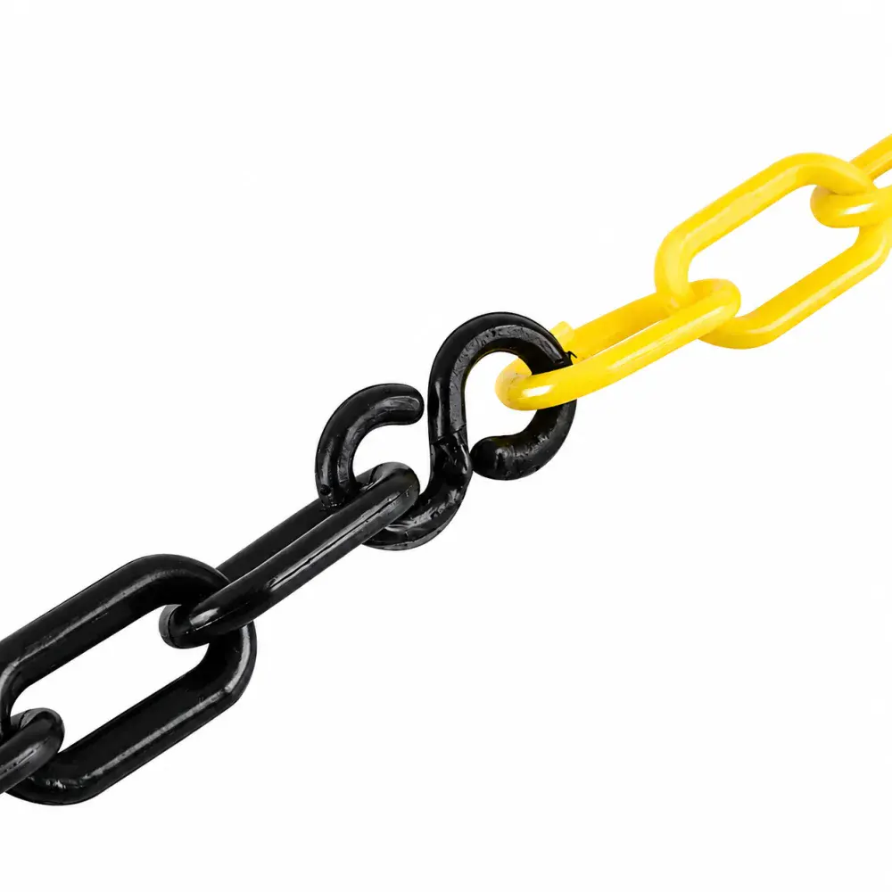 Corrente plástica 9MM amarelo/preto 10M Plastcor — fotografia 3