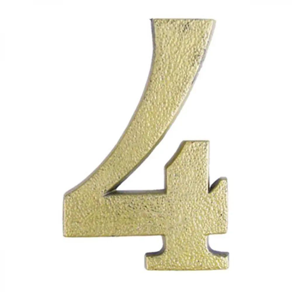 Número residencial plástico N°4 bronze 10CM Kala — fotografia de referência