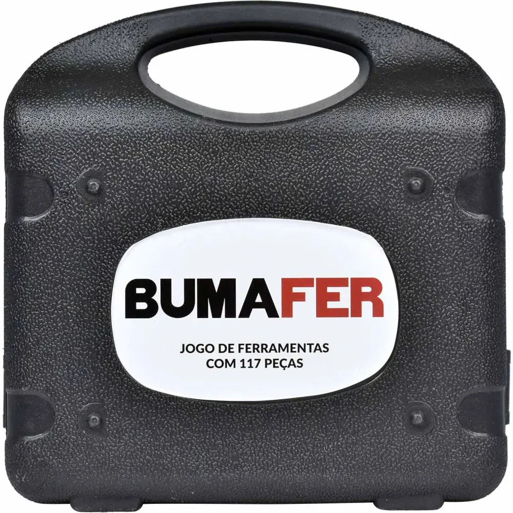 Jogo de ferramentas modelo 117 peç aço carbono Bumafer — fotografia 6