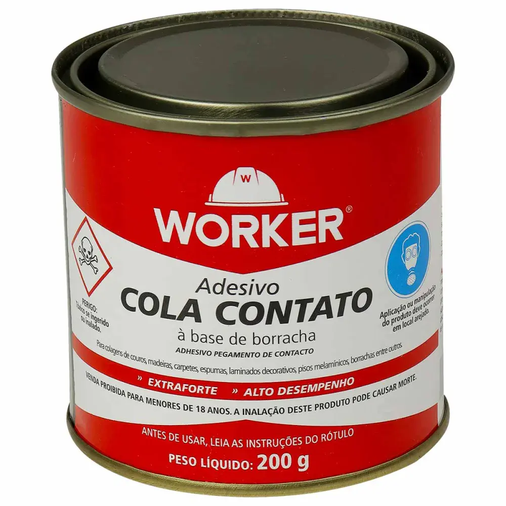 Cola de contato à base de borracha 200G Worker
