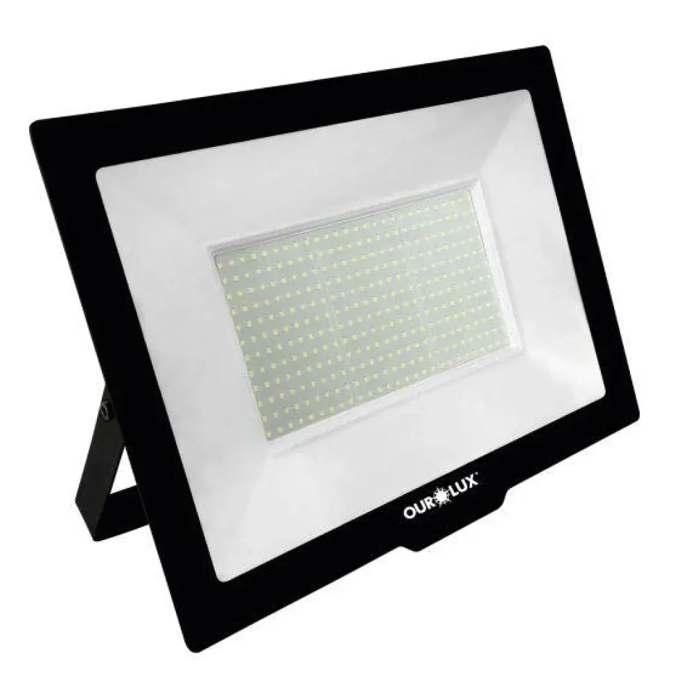 Refletor led 400W 6500K preto bivolt IP65 Ourolux