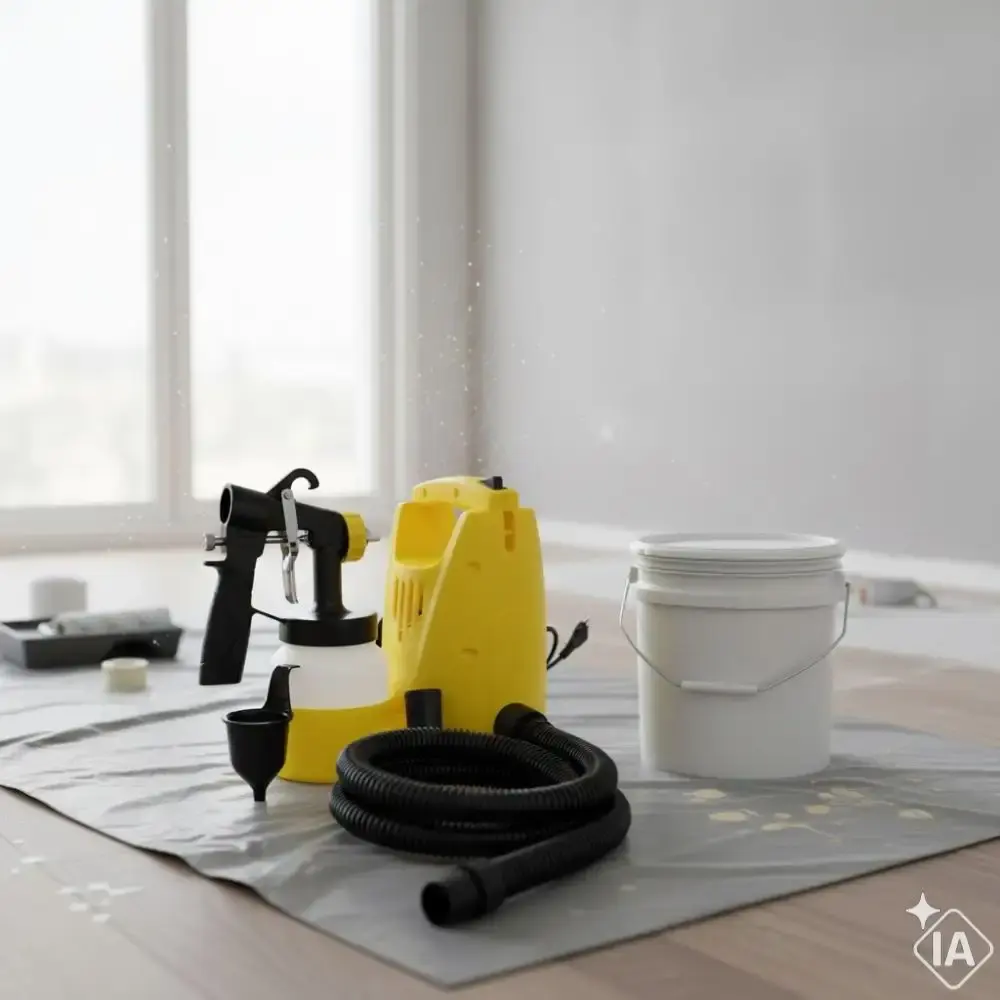 Pistola de pintura e pulverizadora elétrica 450W hvlp 1,0 litro EPP-450 Evald 110 V — fotografia 6