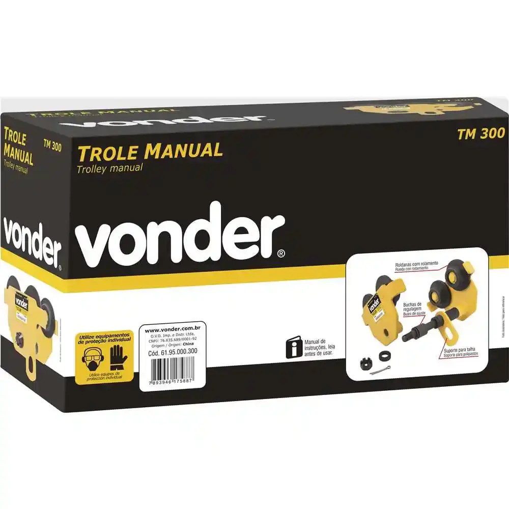 Trole manual 3,0 toneladas TM300 Vonder — fotografia 2