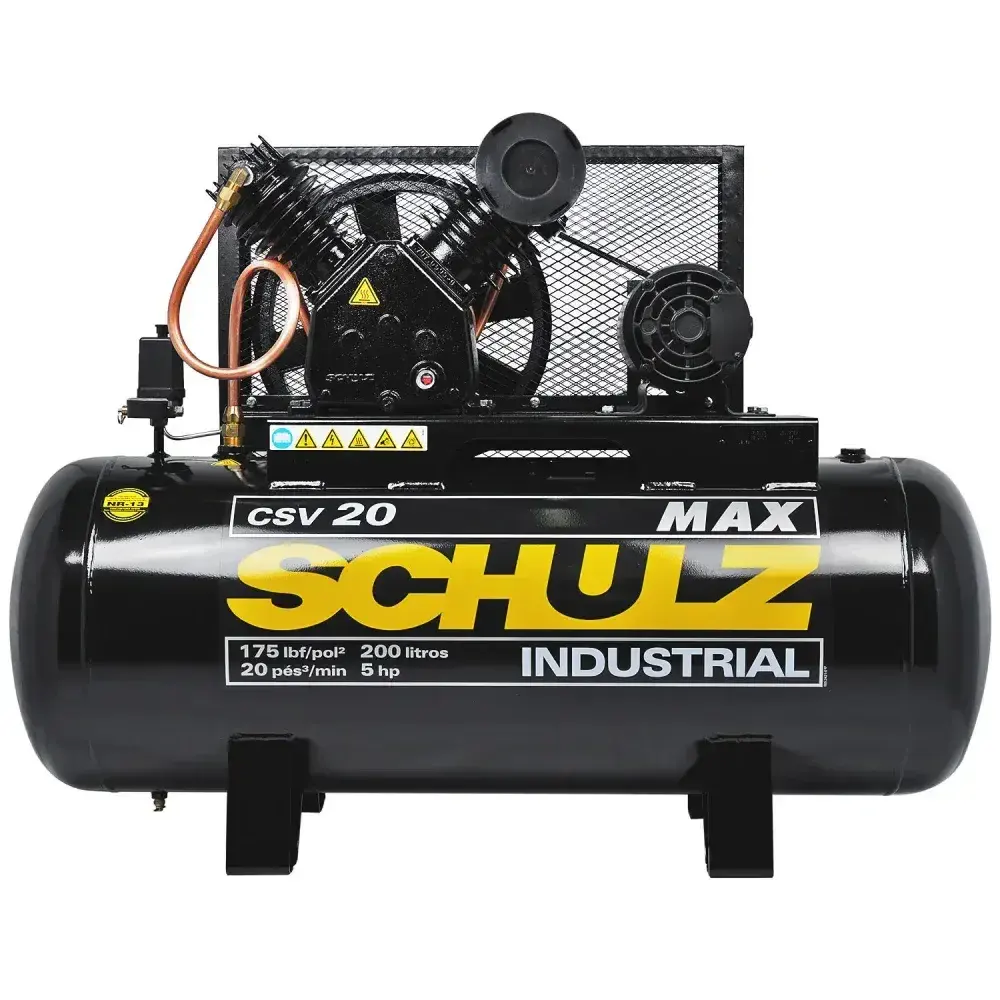 Compressor de ar 20 pés 200L max csv 220/380V Schulz — fotografia 6
