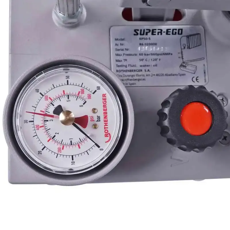 Bomba de Teste Hidrostático 12L até 60 Bar Super Ego RP50-S ROTHENBERGER — fotografia 5