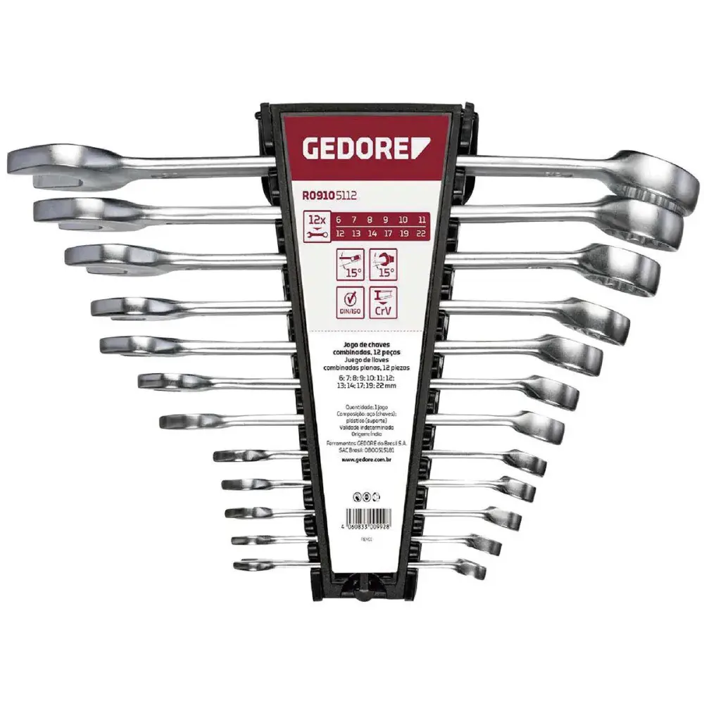 Jogo de chave combinada 6 a 22MM 12PÇS Gedore red — fotografia de referência