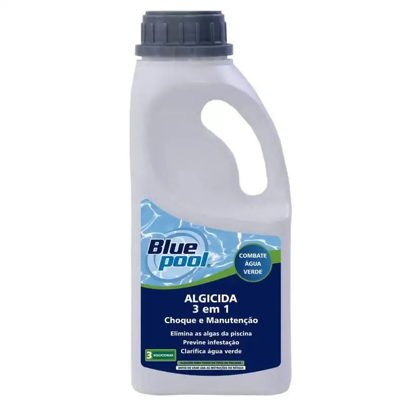 Algicida Choque Manutenção 3 em 1 para Piscinas 1 Litro 255120B Bluepool by FLUIDRA