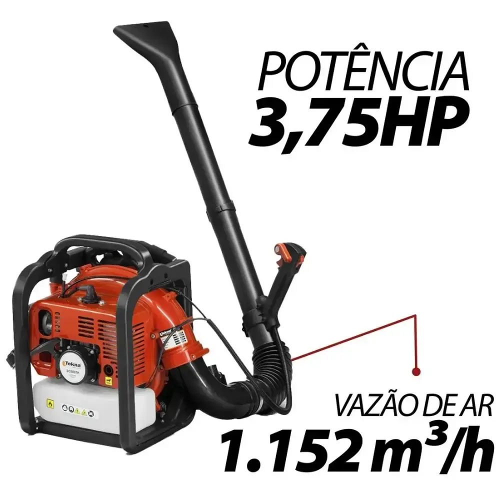 Soprador de folhas costal a gasolina 59,2 CC 3,75 HP SC600TKY Tekna — fotografia 2