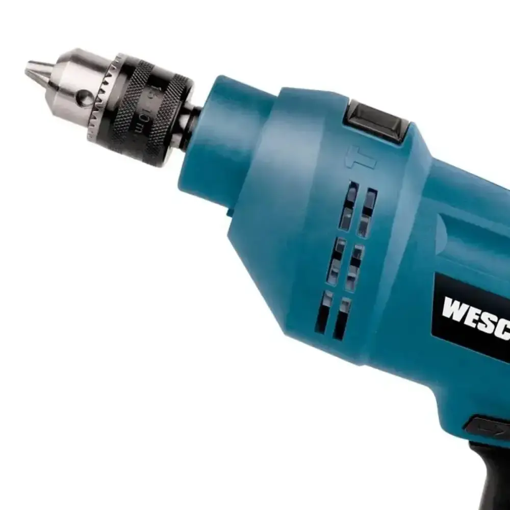 Furadeira de impacto 3/8 POL 550W Wesco com jogo de brocas bits e buchas 300 peças MTX 110 V — fotografia 2