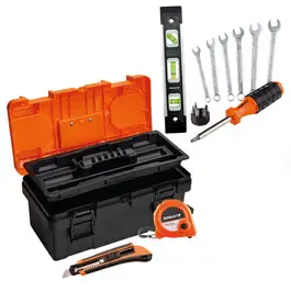 Kit de ferramentas com caixa plástica de 16 peç da Robust — fotografia 6