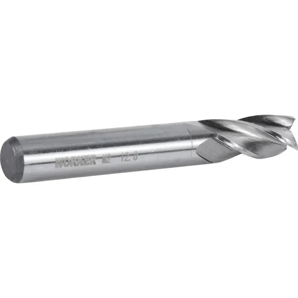 Fresa de topo reto aço rápido 12MM haste 12MM Worker — fotografia 9