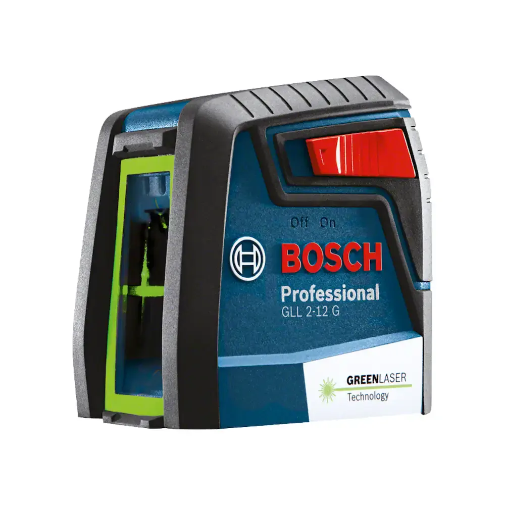 Nível Laser Verde Bosch GLL 2-12 G Alcance 12 metros com Suporte