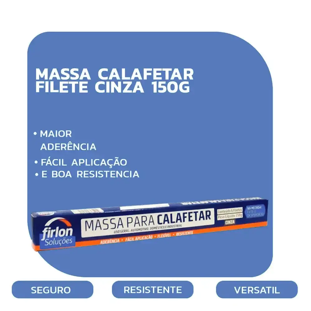 Massa para calefetar cinza 150G 181084 Firlon — fotografia 5