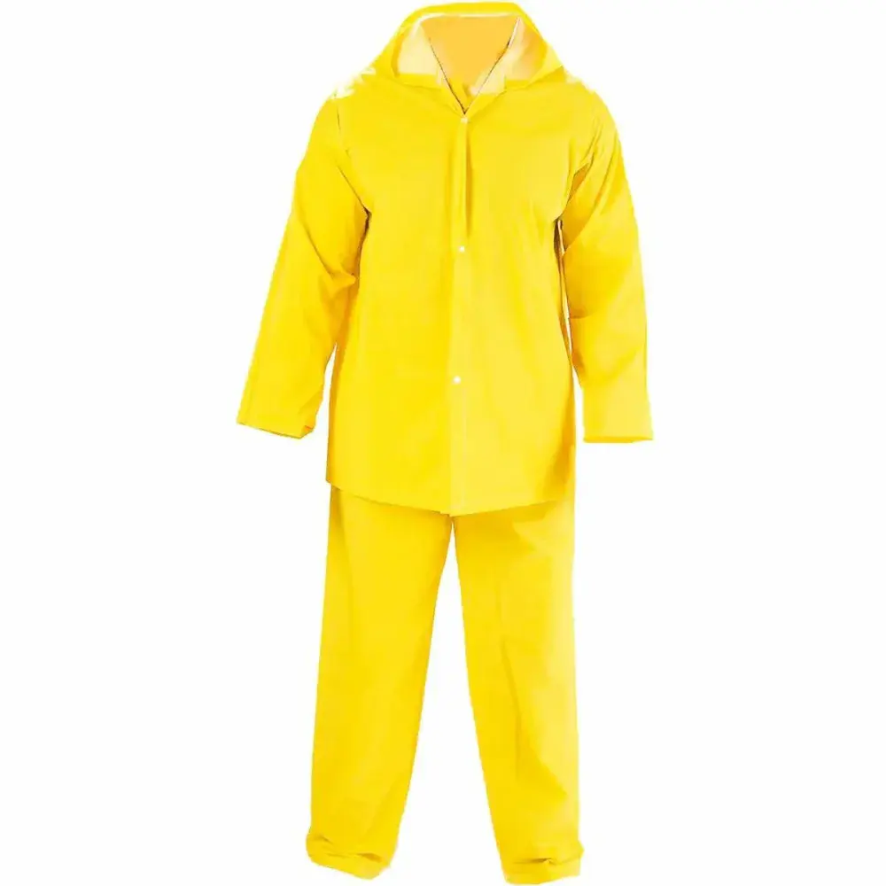 Conjunto capa de chuva italiano amarelo g Worker — fotografia 3