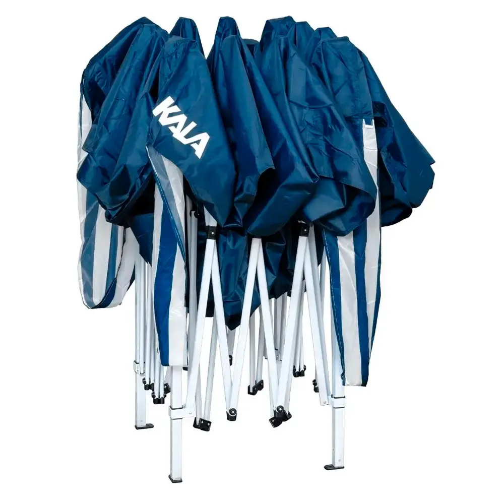 Tenda gazebo dobrável 3M x 3M em poliéster diversas cores Kala Azul — fotografia 4