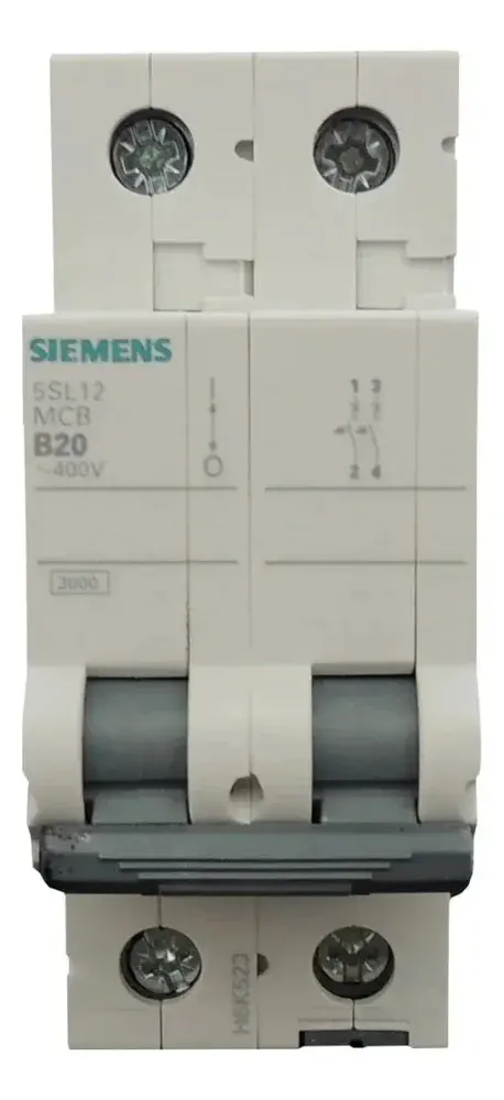Disjuntor bipolar din curva b 20A Siemens — fotografia 6