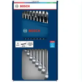 Jogo de Chaves Combinadas com Catraca 6 mm a 19 mm com 12 Peças 1600A03AH4000 BOSCH Bosch Ferramentas Manuais — fotografia 2