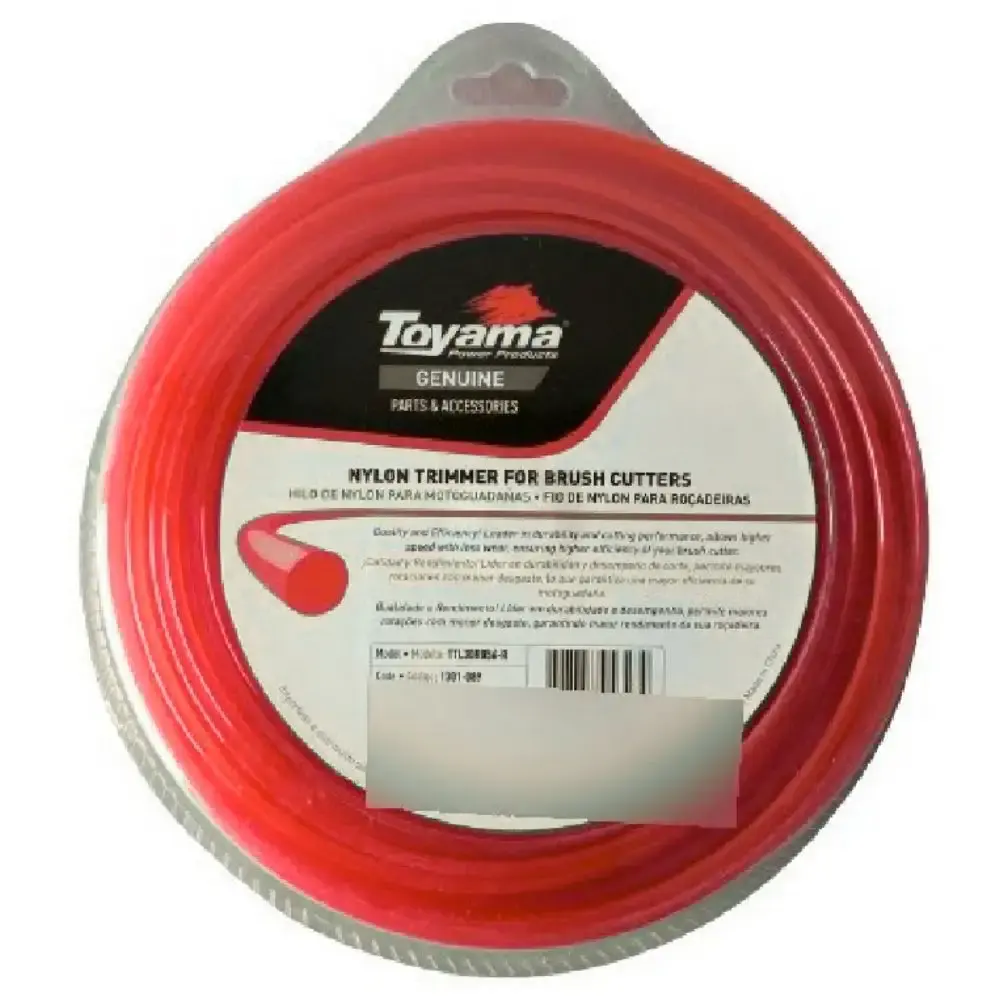 Fio de nylon para roçadeira 72M 2,7MM redondo Toyama
