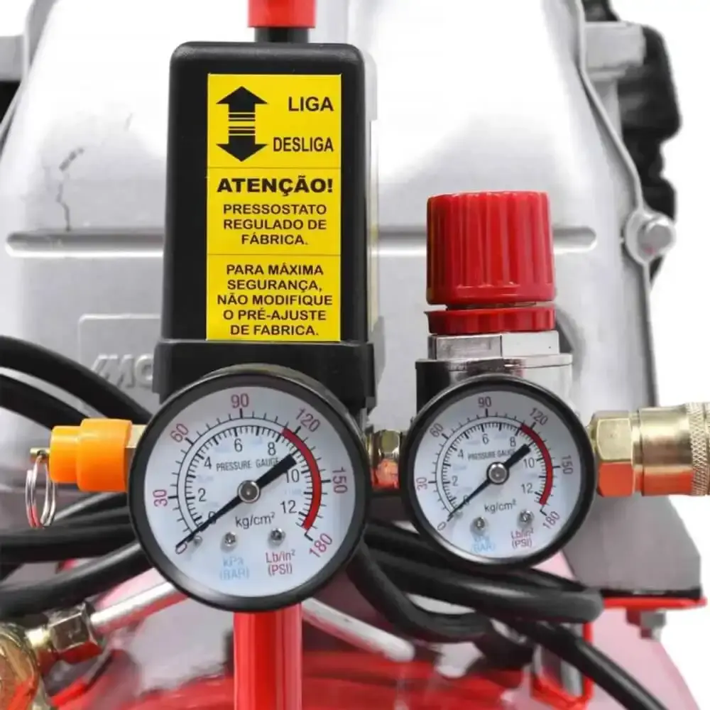 Compressor de ar 8,8 PÉS 50 litros 2,5 HP bivolt MAM-10/50 MotoMil — fotografia 4