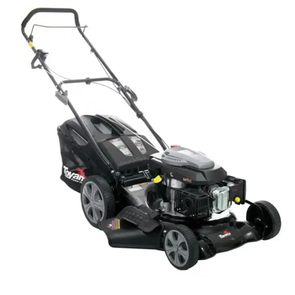 Cortador de grama à gasolina 6HP 4T recolhedor e saída lateral TLM510RMS-60L Toyama — fotografia de referência