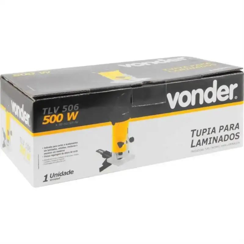Tupia elétrica 6 MM para laminados 500W TLV 506 Vonder 220 V — fotografia 3