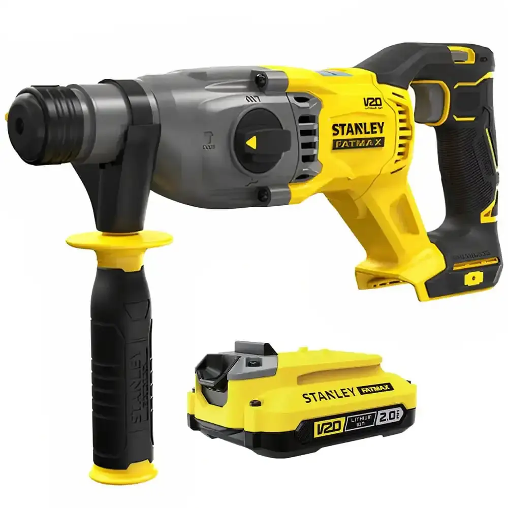 Martelete SDS plus à bateria 20V perfurador rompedor com bateria 2.0 ah max SBH900 Stanley Bivolt — fotografia de referência