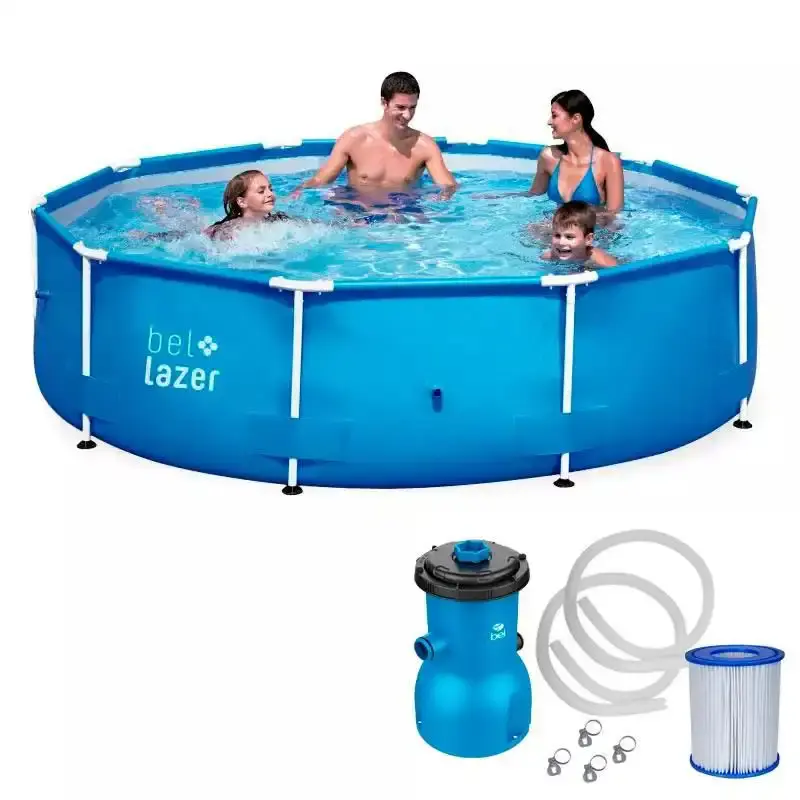 Piscina com Armação 5.000 Litros 305 x 76 CM 510000 com Bomba Filtrante BEL 220 V BEL FIX — fotografia 2