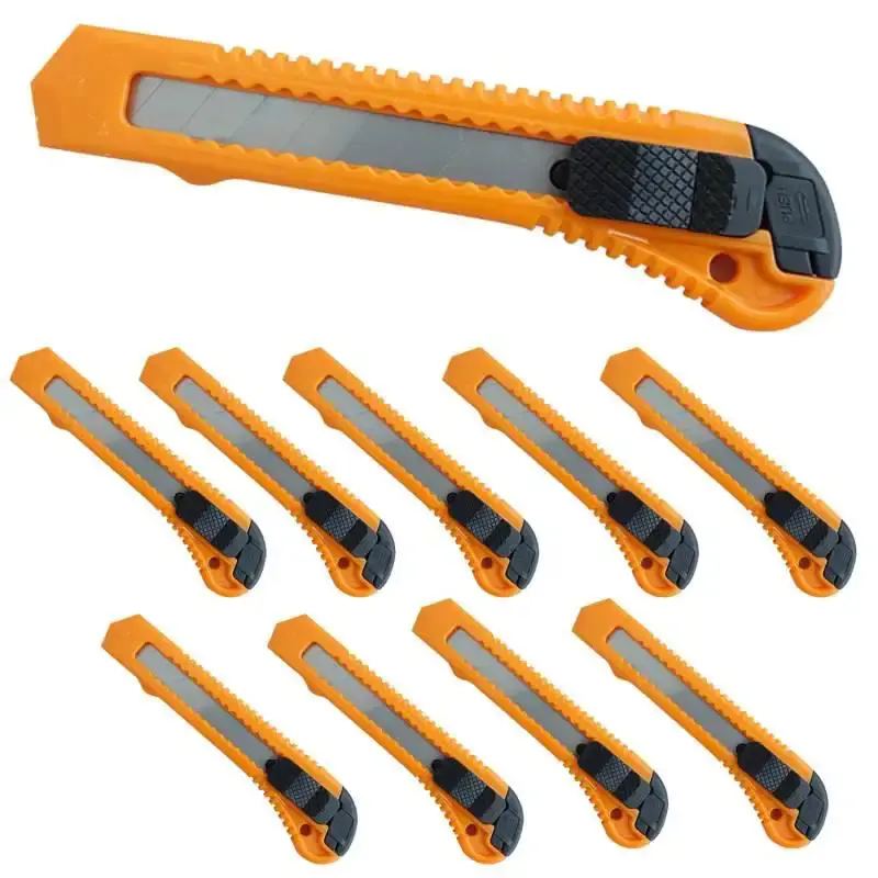 Estilete 18 MM retrátil kit com 10 peças Sparta — fotografia de referência