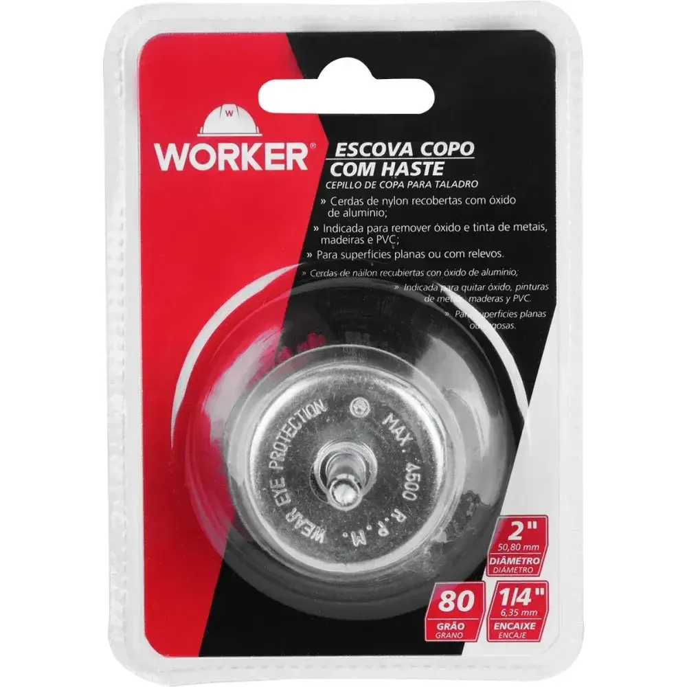 Escova copo nylon 2 com haste Worker — fotografia 11