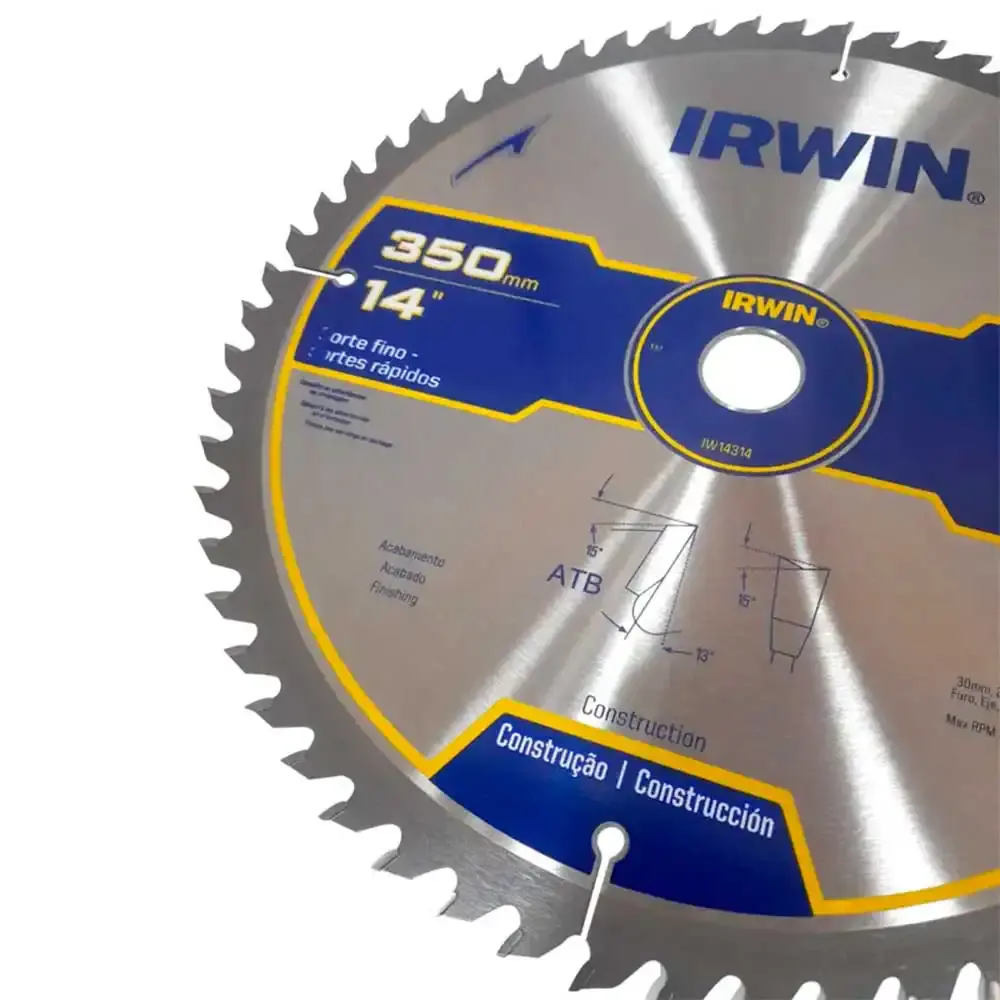 Disco de serra circular de widea 14 POL lâmina 350X36 dentes IW14312 Irwin — fotografia 3