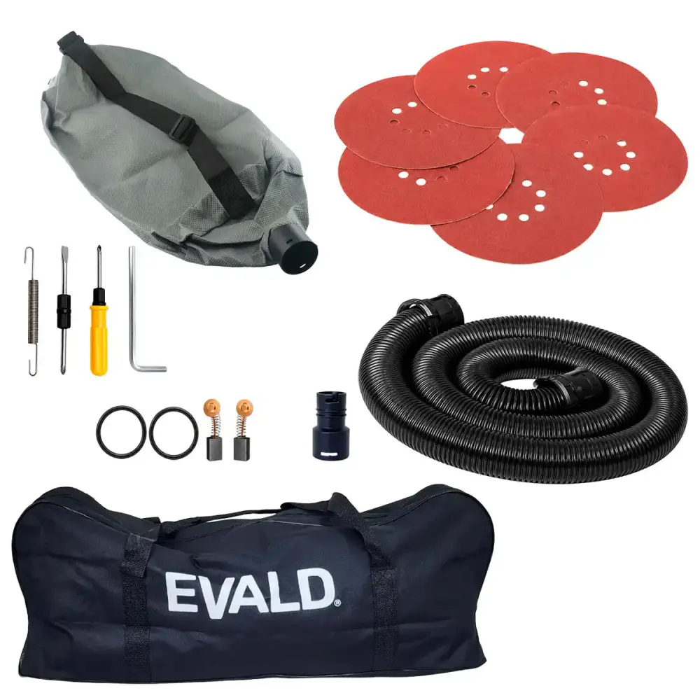 Lixadeira telescópica 360° para parede e teto 750W com led e bolsa LPT225-750 Evald 220 V — fotografia 8