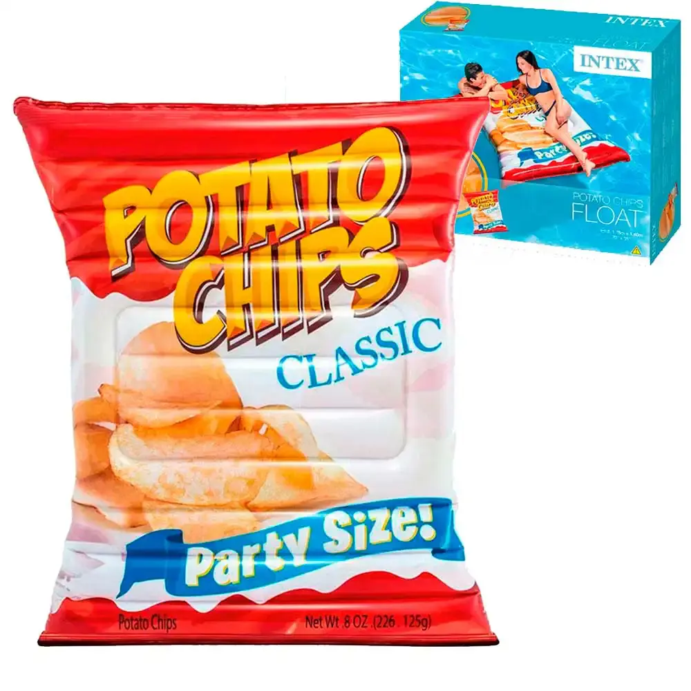 Boia colchão inflável para piscina batata chips 58776 Intex — fotografia de referência