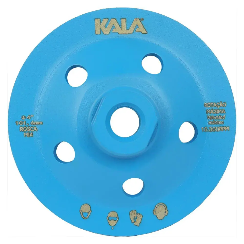 Rebolo diamantado turbo em aço 4” 101,6MM Kala — fotografia 4