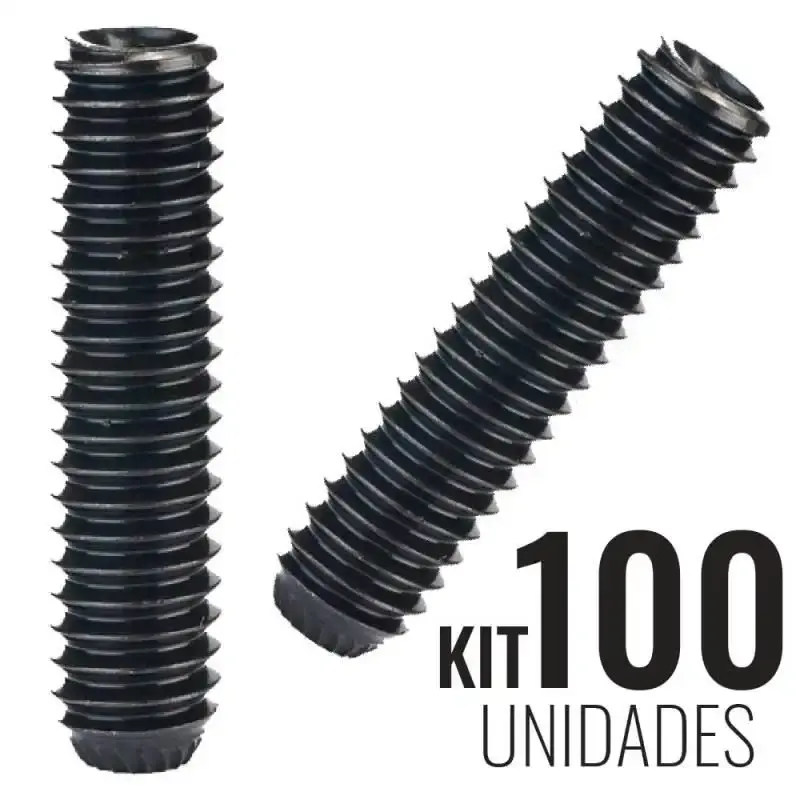 Parafuso Allen 4 X 16 MM s/ Cabeça Sextavado Interno Kit 100 Unidades PA225040161A TELLEP — fotografia de referência