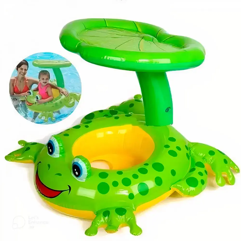 Boia inflável infantil sapinho amigo com cobertura Intex — fotografia 4