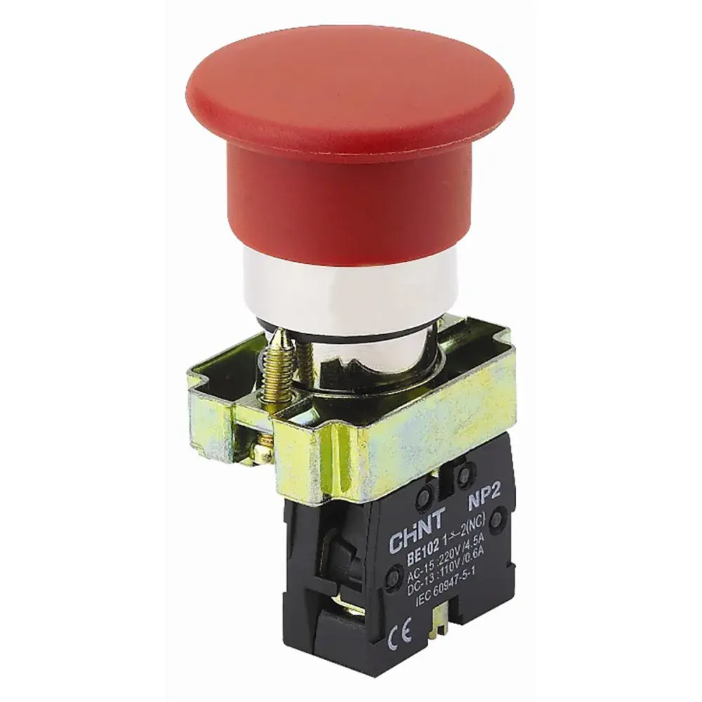 Botão comando Chint NP2-BC42 vermelho